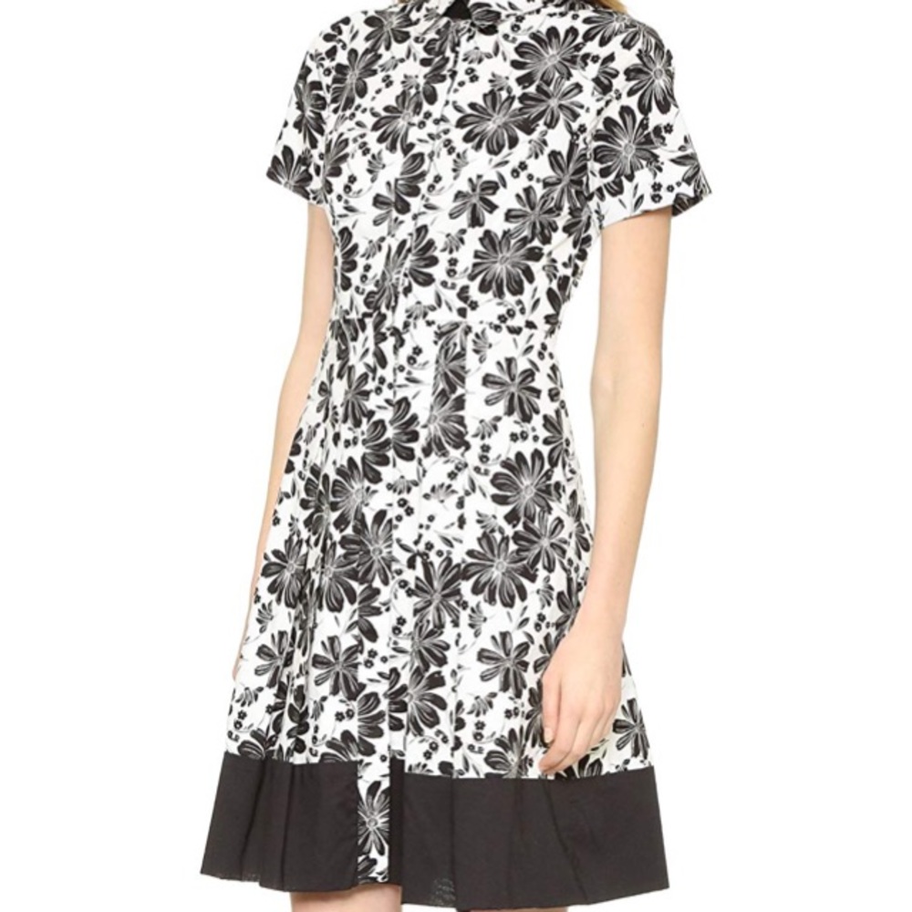 Black & White Floral Print Campbell Dress